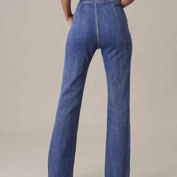 Rihoas Button Up Flare High Waist Jeans - Picture 2 of 7